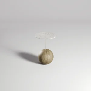 MESA AUXLIAR 2 (BASE MADERA + MARMOL) ORION
